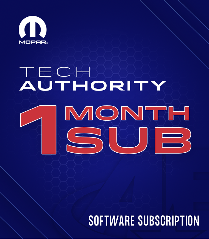 Mopar Tech Authority 30 Day Sub - WiTech Subscription-Chrysler