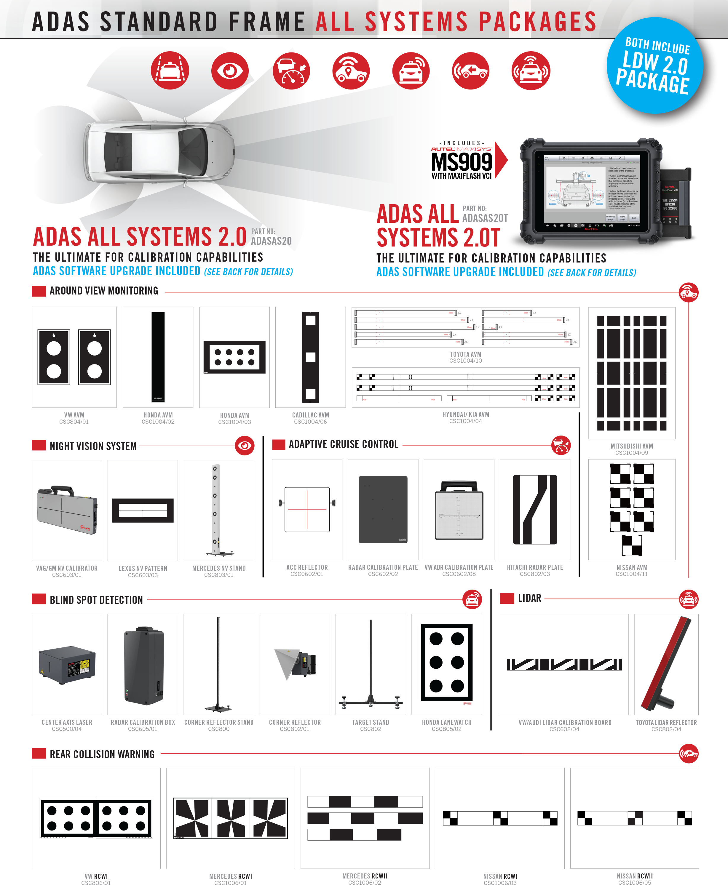 Autel ADAS AS20T Standard Frame All System Full Package - AE Tools & Computers