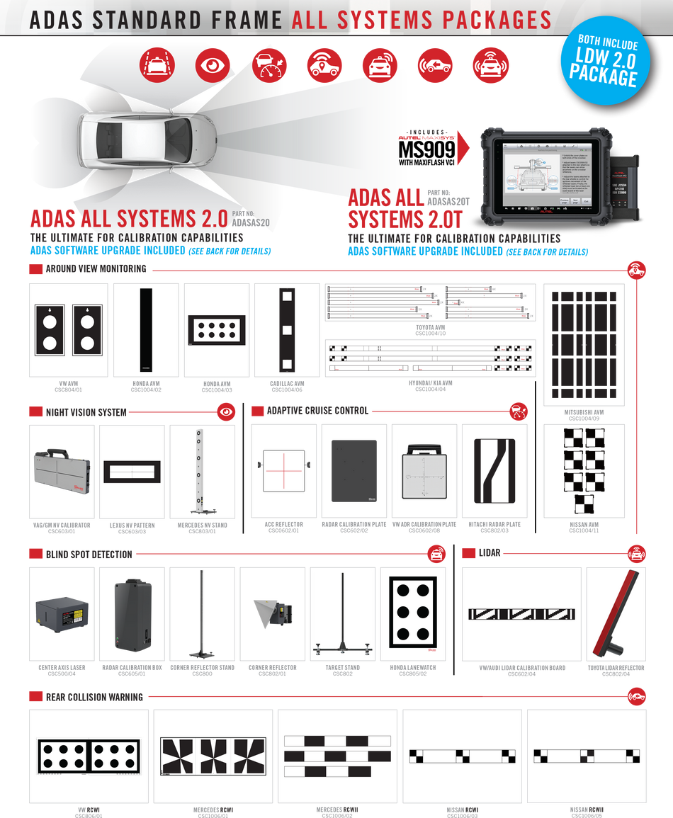 Autel ADAS AS20T Standard Frame All System Full Package - AE Tools & Computers