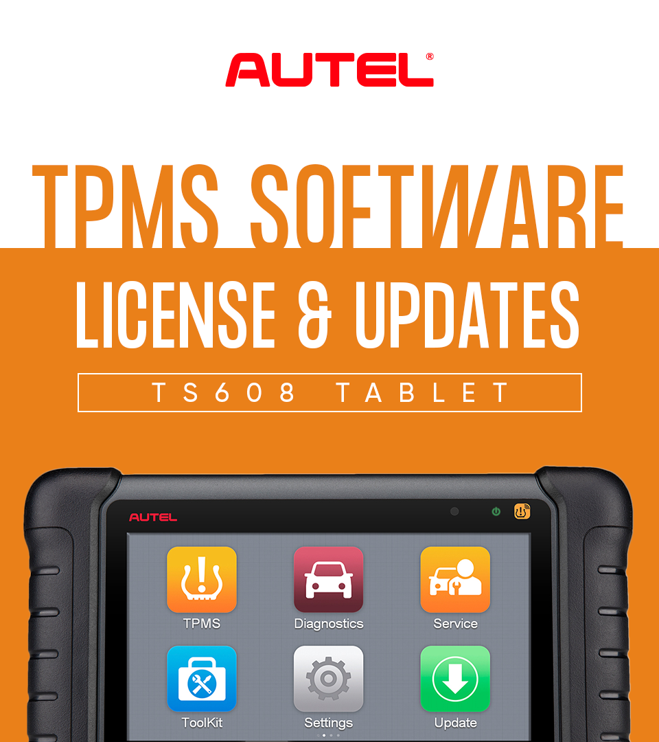 AUTEL TS608 TPMS Tablet Software Update. TCP Card, 1 Year.