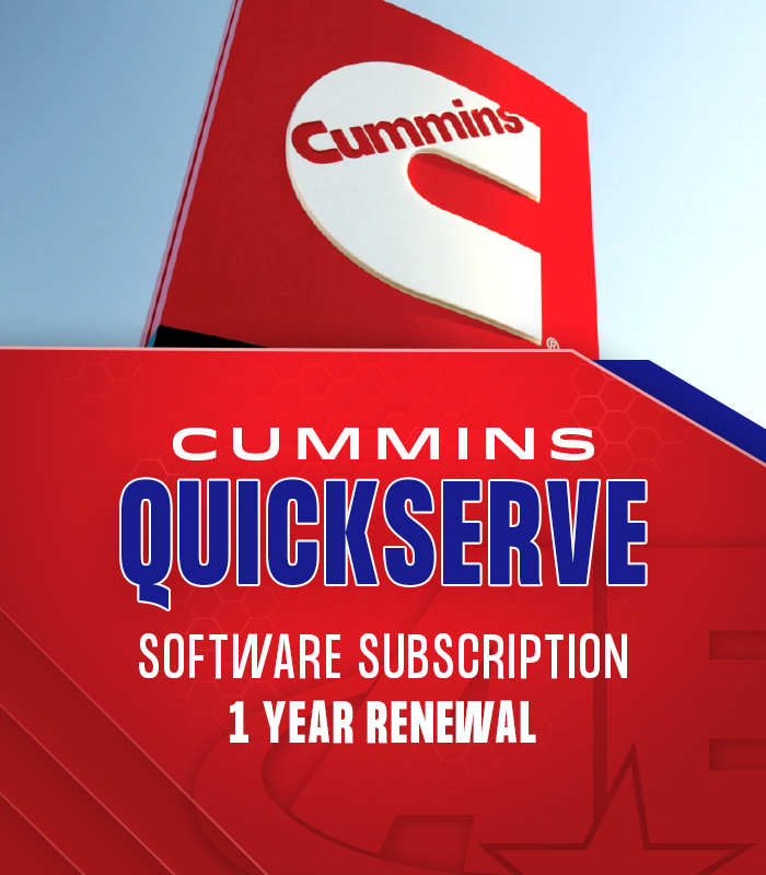 Cummins QuickServe Software Subscription- 1 Year - AE Tools & Computers