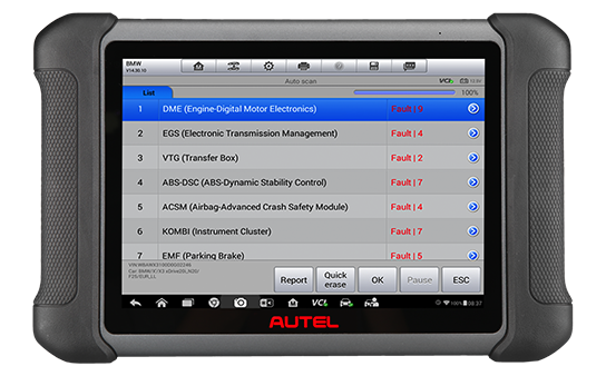 MS906 performing vehicle diagnostics