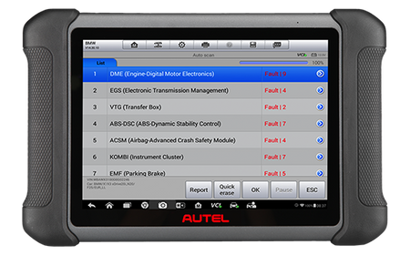 MS906 performing vehicle diagnostics