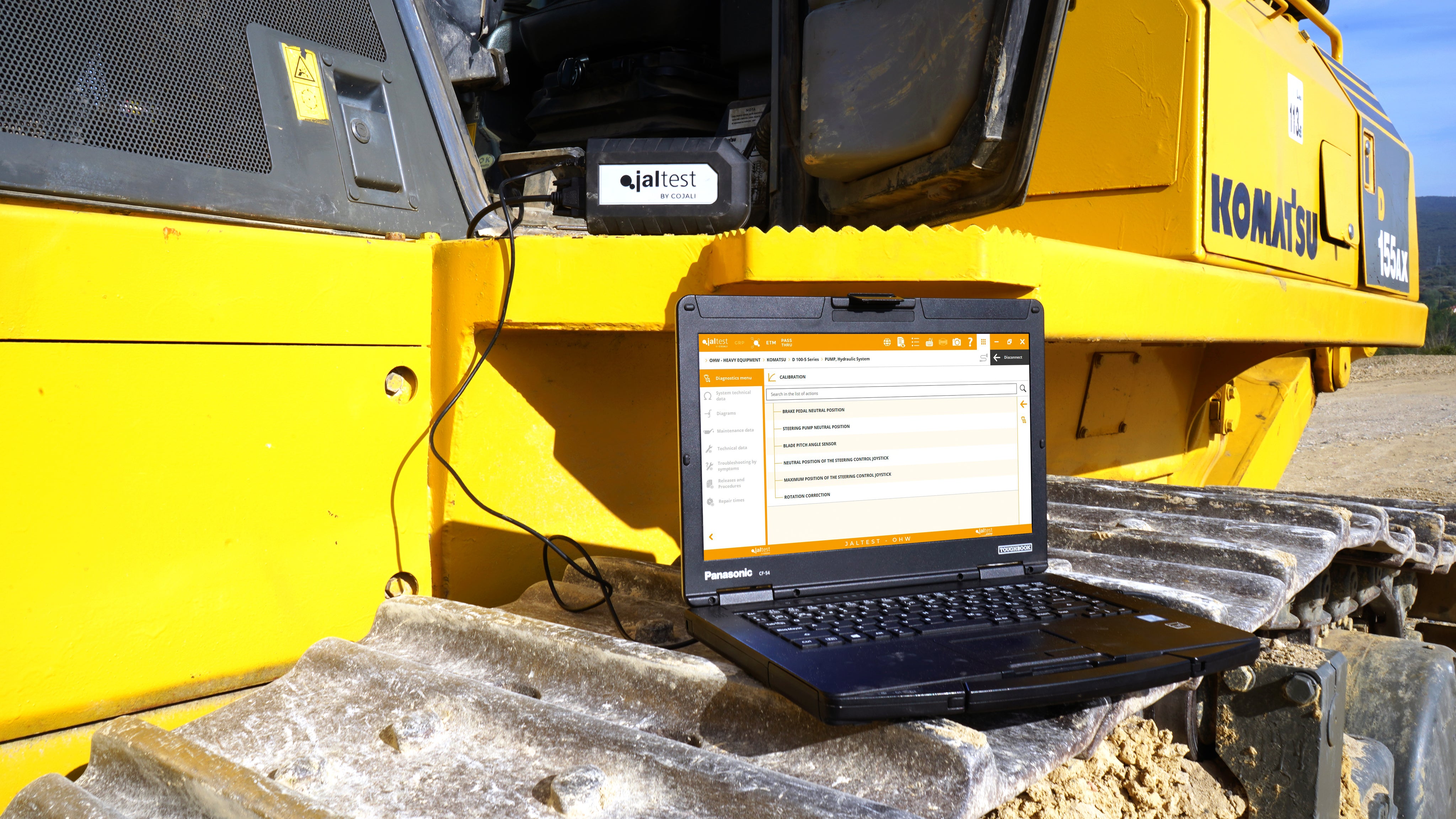 Jaltest OHW Laptop with Jaltest Off Highway Vehicle Software loaded. Heavy Duty Software.