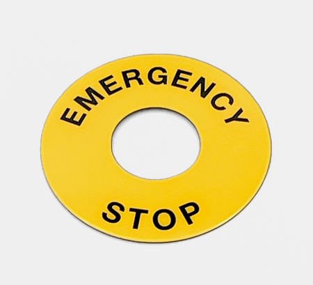 Keyline Emergency Top Button- Stop label - AE Tools & Computers