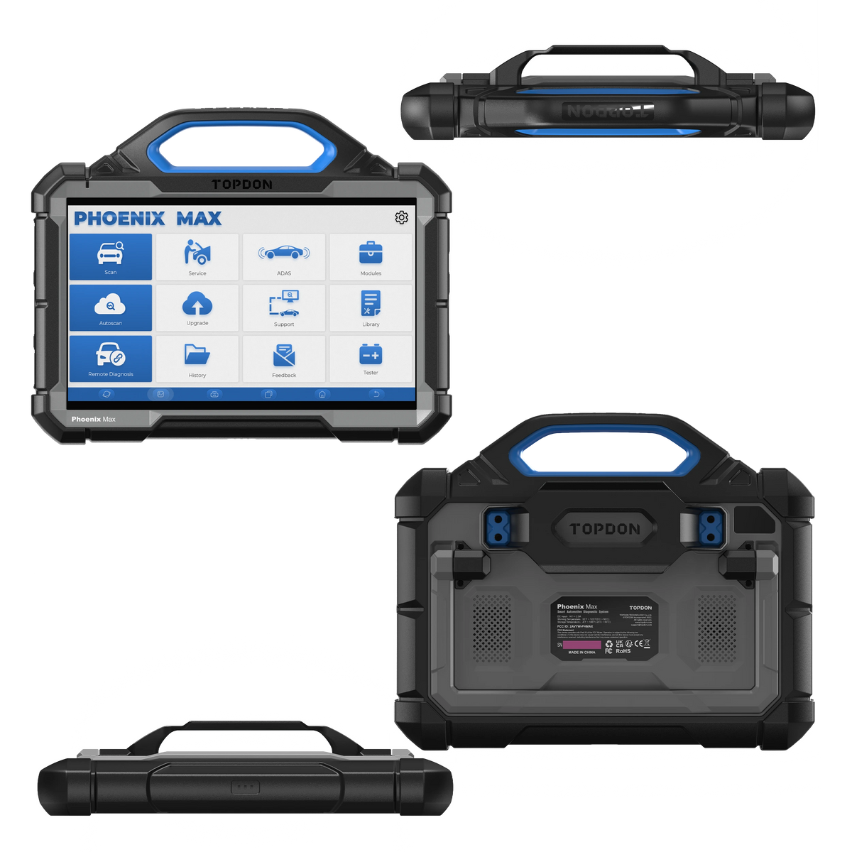 Phoenix MAX showing different angles of the tablet