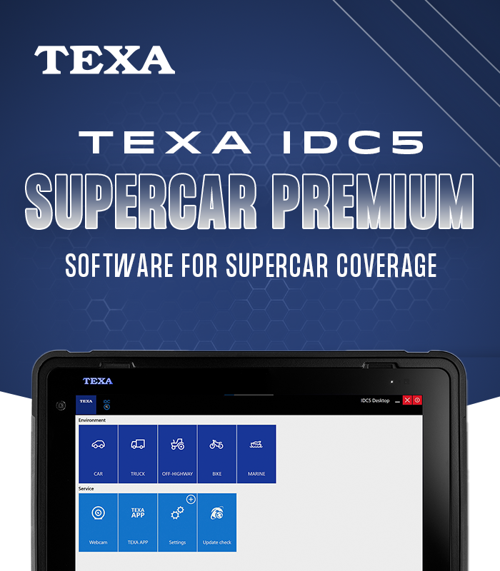 TEXA Supercar software interface