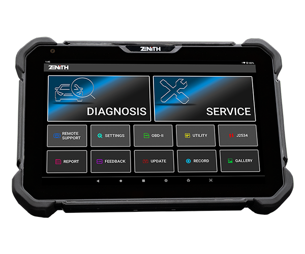 Zenith Z7 front view - bi-directional scan tool for vehicle diagnostics