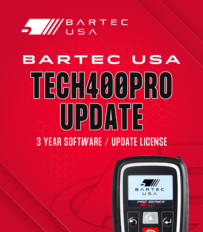 Bartec 3 year software update certificate for Tech400Pro TPMS tool (electronic)